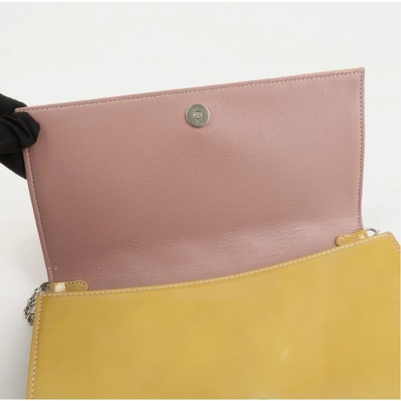 💎✨HOT BUY✨💎AUTHENTIC Christian Dior Chain Canage Patent Leather Chain Shoulder - Picture 9 of 13